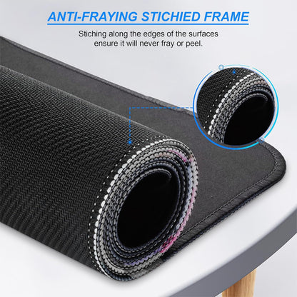 Gojo Satoru Gaming Mouse Pad L – Premium Anime Desk Mat with Stitched Edges & Non-Slip Rubber Base | Keyboard & Mouse Pad for Office & Home