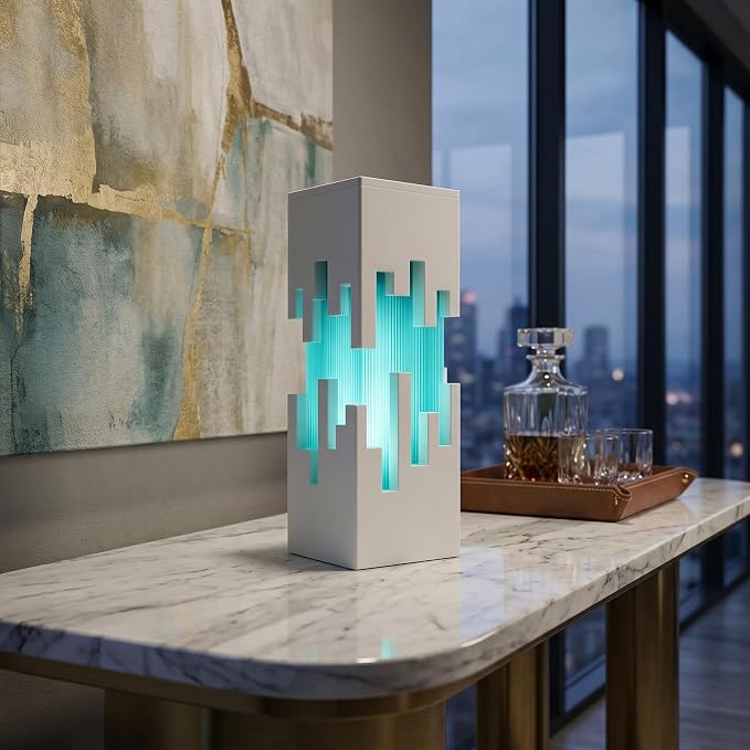 Lumea Prism Ambient Desk Lamp – Geometric LED Mood Light for Bedroom, Nightstand & Home Décor