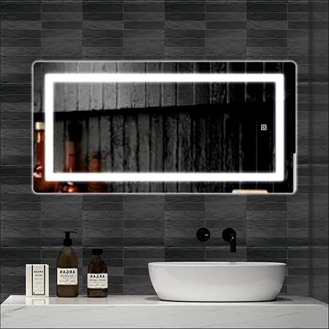 Creative Arts n Frames LED Wall Mirror – 18×36 Inch HD Full-Length Mirror with 3 Color Light Modes
