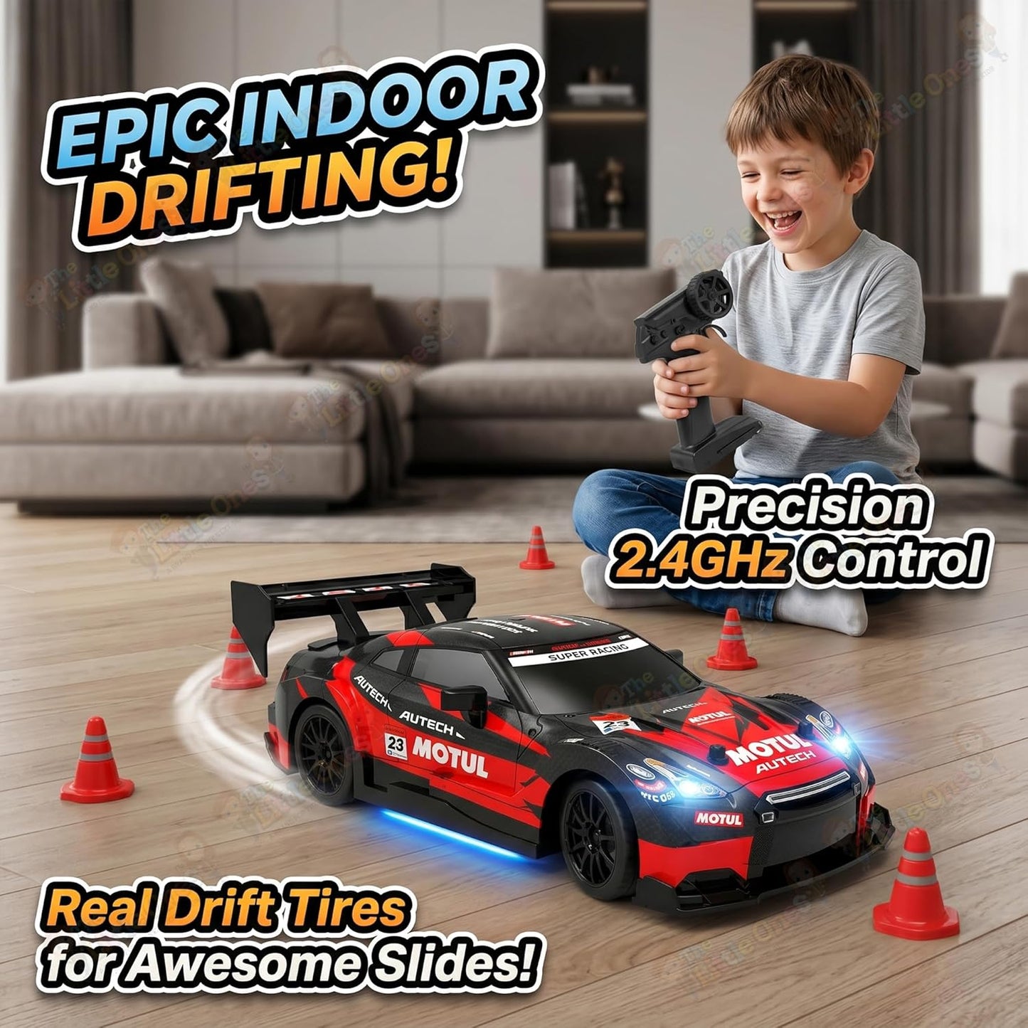 The Little Ones Blaze X 4x4 RC Drift Car – High-Speed 2.4GHz Remote Control Stunt Car with 360° Rotation