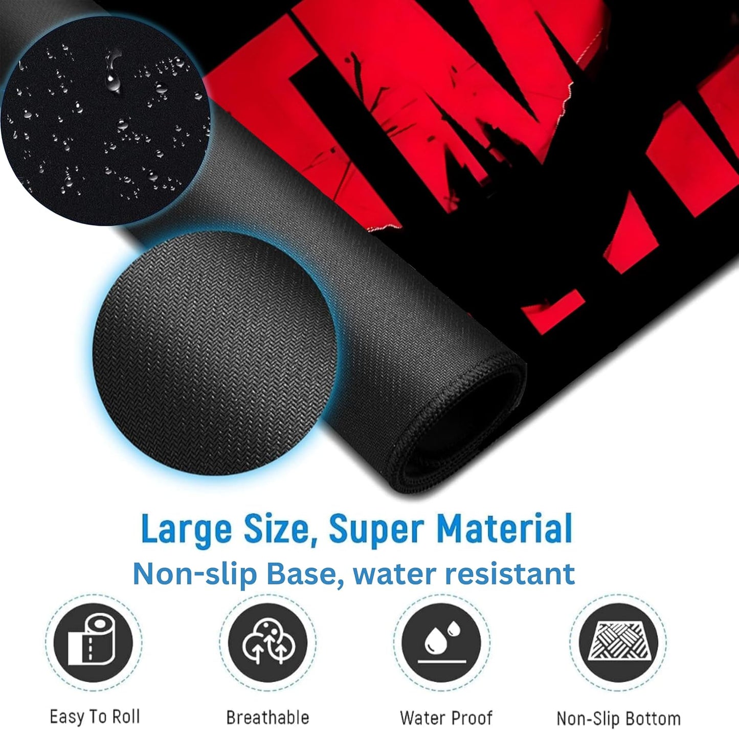 Aesthetic XL Extended Gaming Mouse Pad – 60 × 30cm XXL Large Desk Mat for Laptop & PC | Waterproof Non-Slip Rubber Base & Smooth Surface