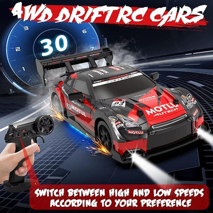 DWH 1:24 RC Drift Car – 20 KM/H 4WD High-Speed Remote Control Racing Car with LED Lights