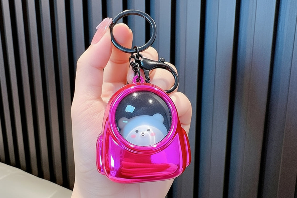 Shopster Kitty Glow Bag Keychain – Limited Edition Cute Cat Charm with LED Light | Stylish Backpack & Handbag Accessory for Kids & Girls