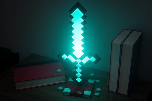 Minecraft Diamond Sword USB LED Night Light – 14 Inch Limited Edition