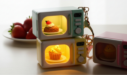 Mini Microwave Oven Keychain with Light & Sound – Limited Edition Cute Pocket Accessory