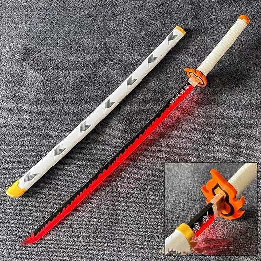 Rengoku Wooden Katana Sword – 104cm Anime Replica Display & Cosplay Prop