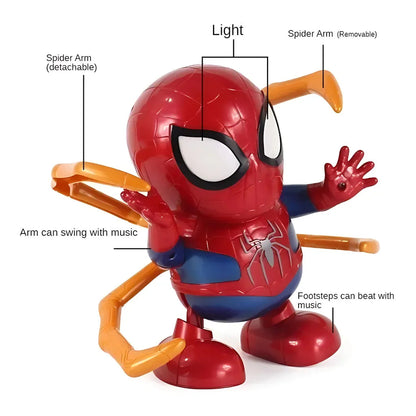 Dancing Spider-Man Action Figure Toy with Lights & Sounds – Interactive Superhero Toy for Kids | AnimeLegacy