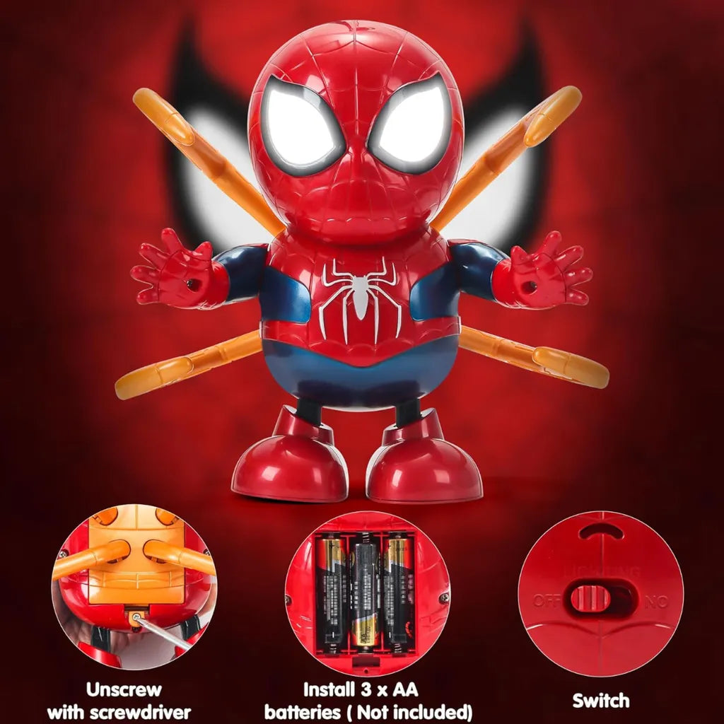 Dancing Spider-Man Action Figure Toy with Lights & Sounds – Interactive Superhero Toy for Kids | AnimeLegacy