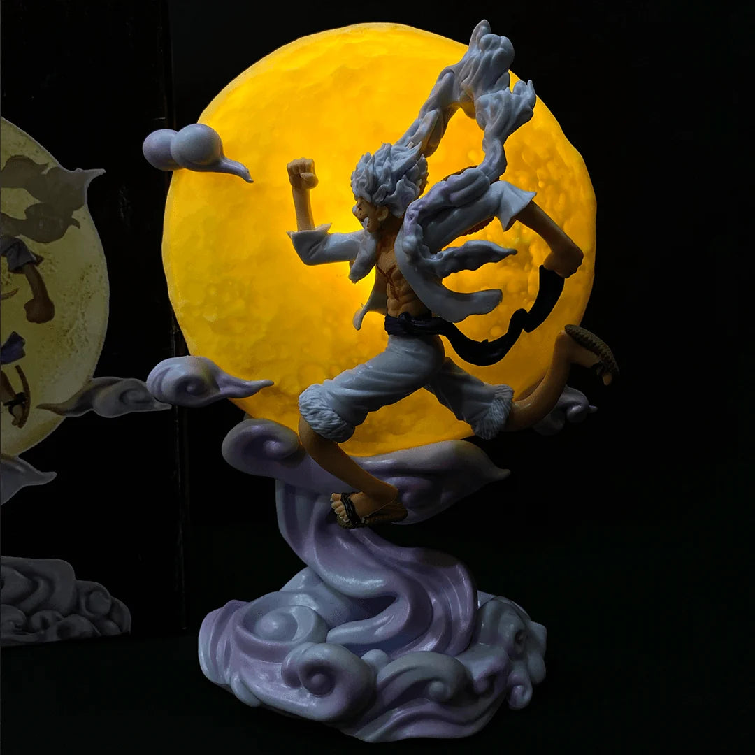 One Piece Monkey D. Luffy Gear 5 LED Action Figure Lamp – Limited Edition PVC Collectible with Replaceable Cell (26.5 cm)