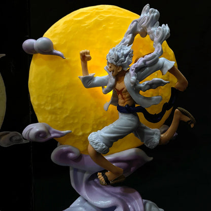 One Piece Monkey D. Luffy Gear 5 LED Action Figure Lamp – Limited Edition PVC Collectible with Replaceable Cell (26.5 cm)