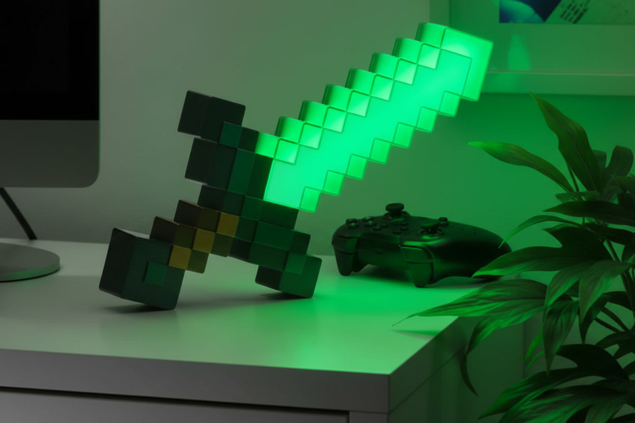 Minecraft Diamond Sword USB LED Night Light – 14 Inch Limited Edition