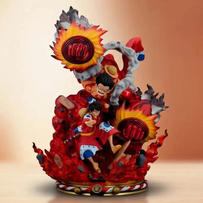 One Piece Monkey D. Luffy Giant Flaming Fist Statue – 32cm Anime Collectible