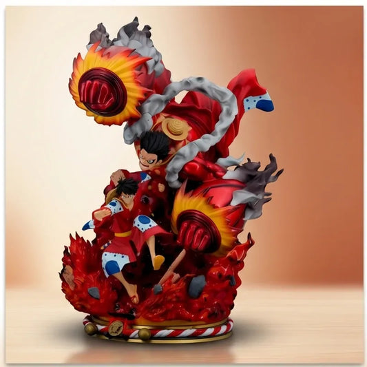One Piece Monkey D. Luffy Giant Flaming Fist Statue – 32cm Anime Collectible