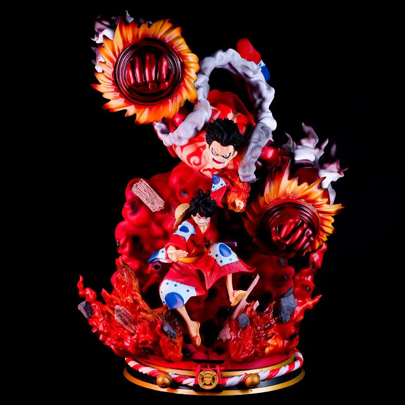 One Piece Monkey D. Luffy Giant Flaming Fist Statue – 32cm Anime Collectible