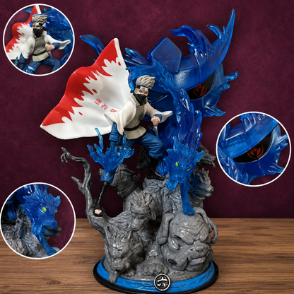 Naruto Shippuden Kakashi Hatake with Ninja Dogs Action Figure – 26cm Premium PVC Collectible Statue | Anime Display Figure for Desk, Shelf & Home Decor