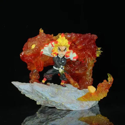Kyojuro Rengoku Flame Battle LED Figure – 15cm Premium Demon Slayer Collectible Statue