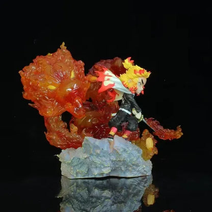 Kyojuro Rengoku Flame Battle LED Figure – 15cm Premium Demon Slayer Collectible Statue