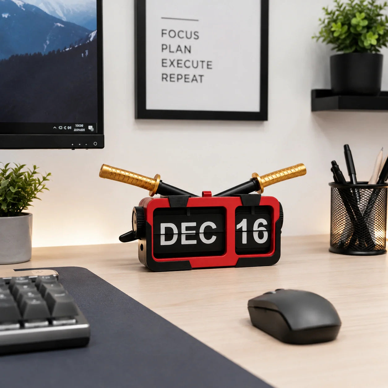 Deadpool Inspired Flip Calendar – Perpetual Desktop Calendar for Office, Gaming Desk & Study Table
