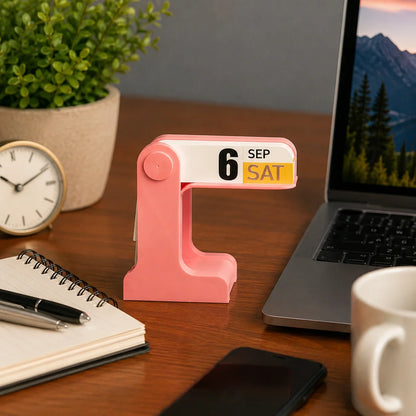 FlipDate Desk Calendar – Modern Perpetual Flip Calendar for Office Desk, Study Table & Home Workspace