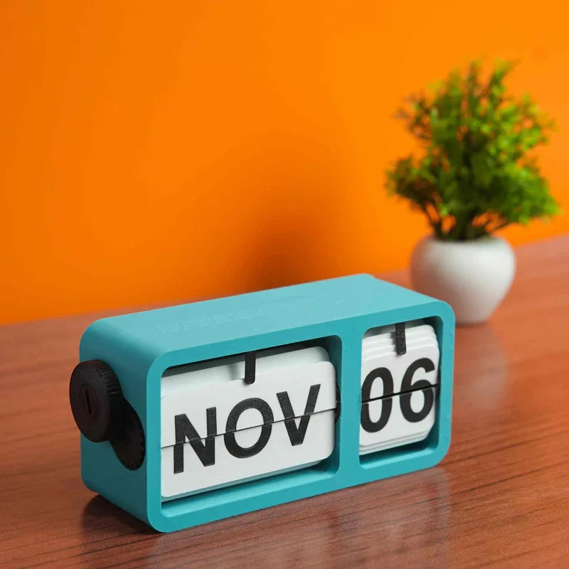 FlipFrame Desk Calendar – Modern Perpetual Flip Calendar for Office Desk, Study Table & Home Décor