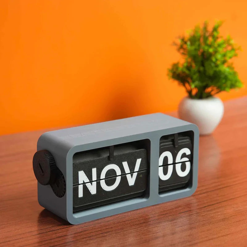 FlipFrame Desk Calendar – Modern Perpetual Flip Calendar for Office Desk, Study Table & Home Décor