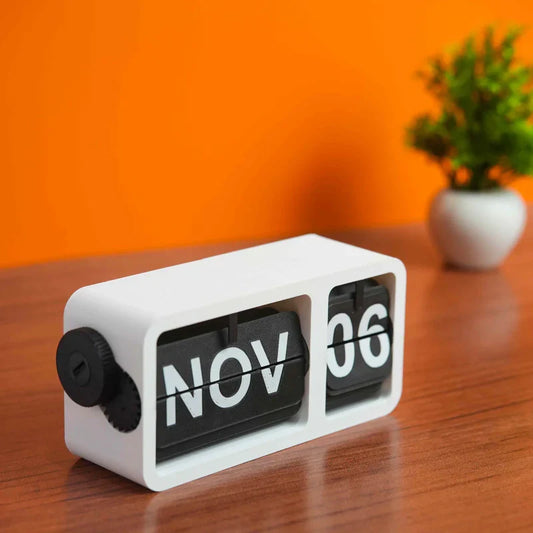 FlipFrame Desk Calendar – Modern Perpetual Flip Calendar for Office Desk, Study Table & Home Décor
