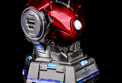 Iron Man MK3 Mecha Bust 65W Fast Charging Station – 5-Port USB Charging Stand | AnimeLegacy