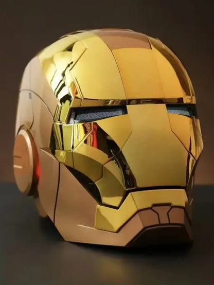 Premium MK-5 Gold Smart Helmet with Touch & Voice Control | Wearable Collector Edition
