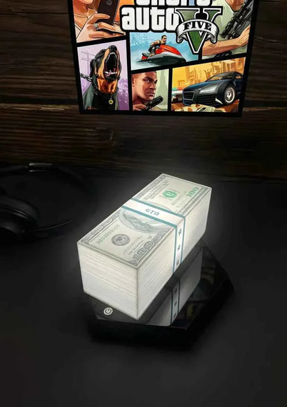 Floating Money Lamp – Magnetic Levitating LED Desk Lamp with Floating Currency Display