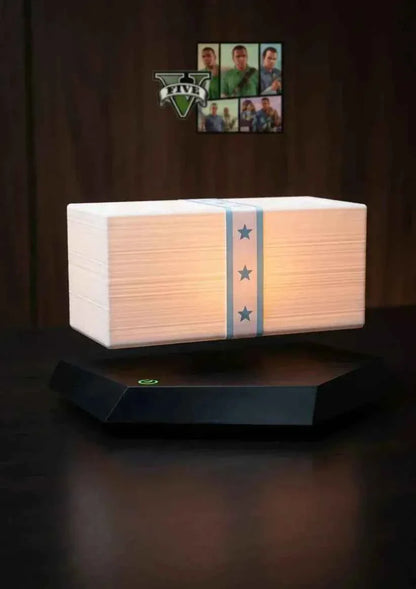 Floating Money Lamp – Magnetic Levitating LED Desk Lamp with Floating Currency Display