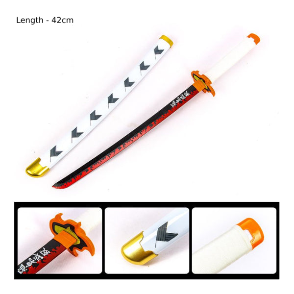 Rengoku Wooden Katana Sword – 104cm Anime Replica Display & Cosplay Prop