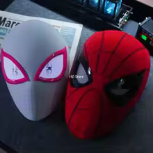 Spider-Gwen LED Cosplay Mask – Touch Control Spider Hero Headgear for Kids & Adults