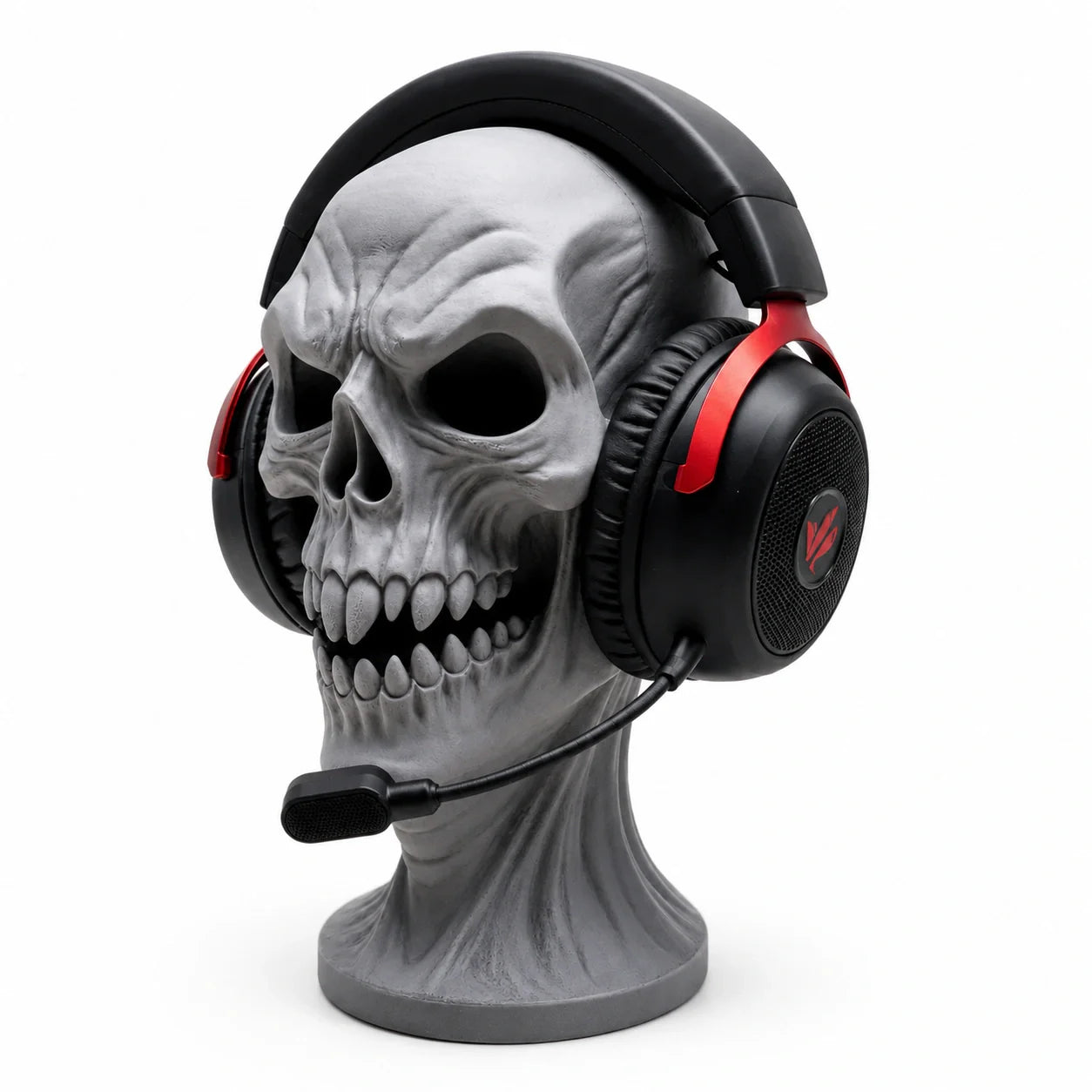 Scary Skull Headphone Holder – Gothic Gaming Headset Stand for Desk, Office & Gaming Setup