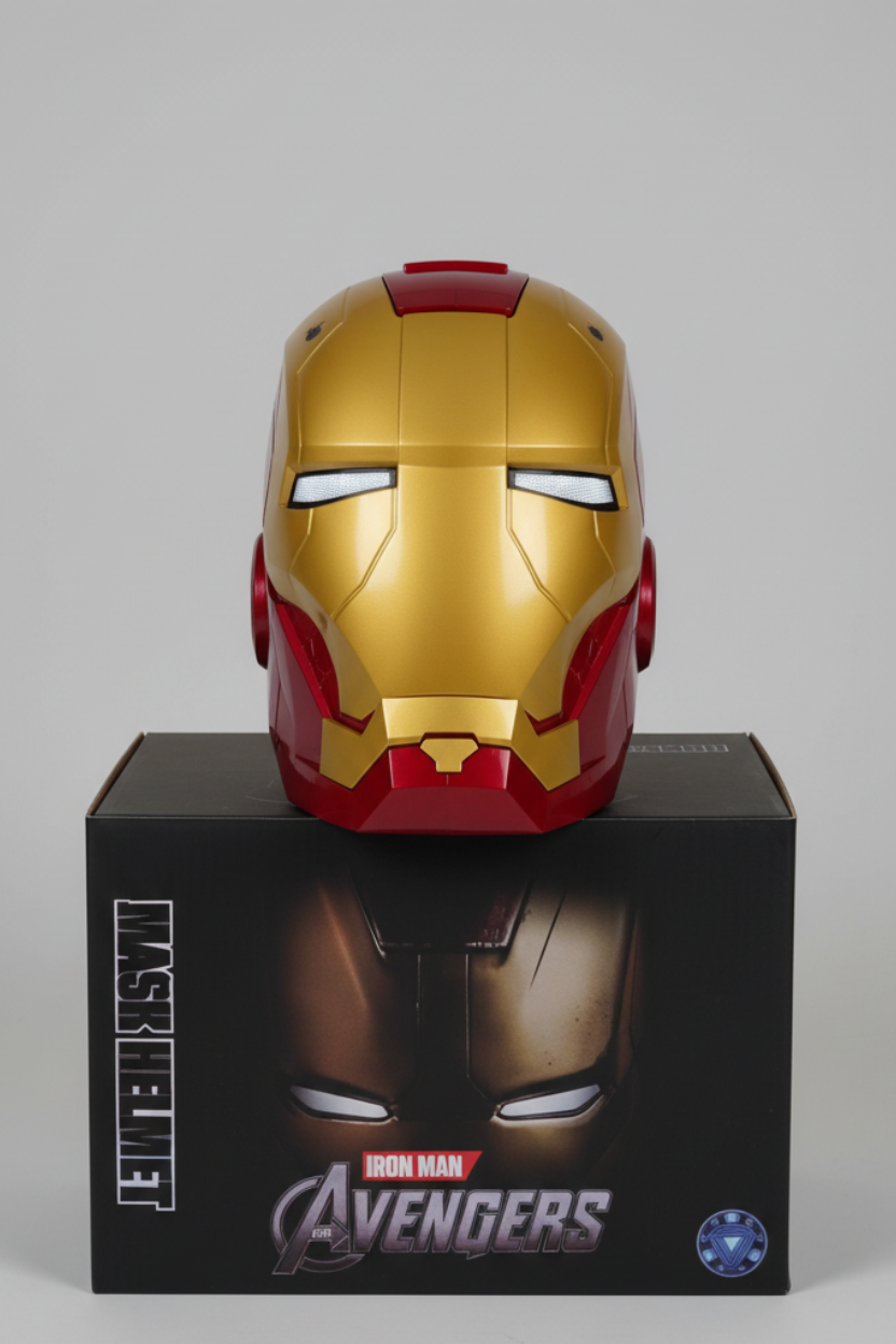 Iron Man Mark X Armor Helmet – Light & Sound Voice Touch Sensor Wearable Cosplay Helmet (Limited Edition)