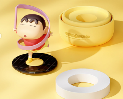Shinchan Solar Rotating Car Aroma Diffuser – Powered Cartoon Ornament Toy