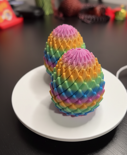 3D Printed Twisty Egg Fidget Toy – Slippery Sensory Stress Relief Easter Toy for Kids & Adults