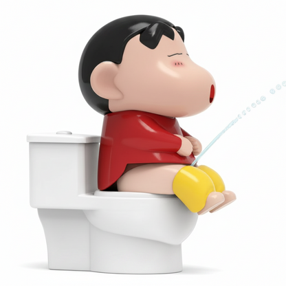 Crayon Shinchan Mischievous Toilet Theme Figure – Funny Cartoon Collectible Toy
