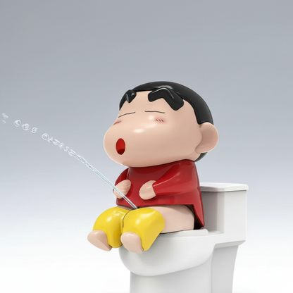 Crayon Shinchan Mischievous Toilet Theme Figure – Funny Cartoon Collectible Toy