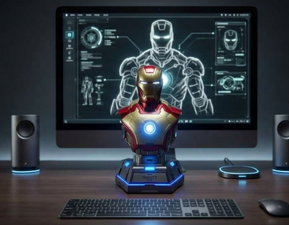 Iron Man MK3 Mecha Bust 65W Fast Charging Station – 4-Port Mobile Phone Charger | AnimeLegacy