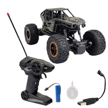 1:18 RC Rock Crawler Monster Truck – Rechargeable Off-Road Climbing Car with Mist Smoke Spray