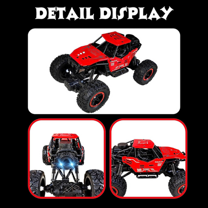 1:18 RC Rock Crawler Monster Truck – Rechargeable Off-Road Climbing Car with Mist Smoke Spray