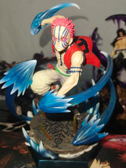 Demon Slayer Akaza Action Figure with LED Effects – 26cm Upper Moon Three Anime Collectible Statue