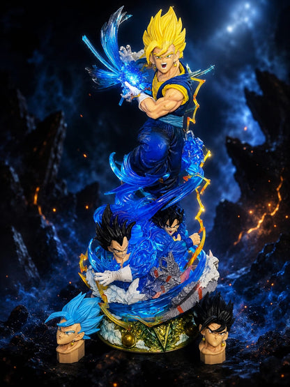 Dragon Ball Vegito Goku & Vegeta 46cm Action Figure – 3 Replaceable Heads with LED Light Effect