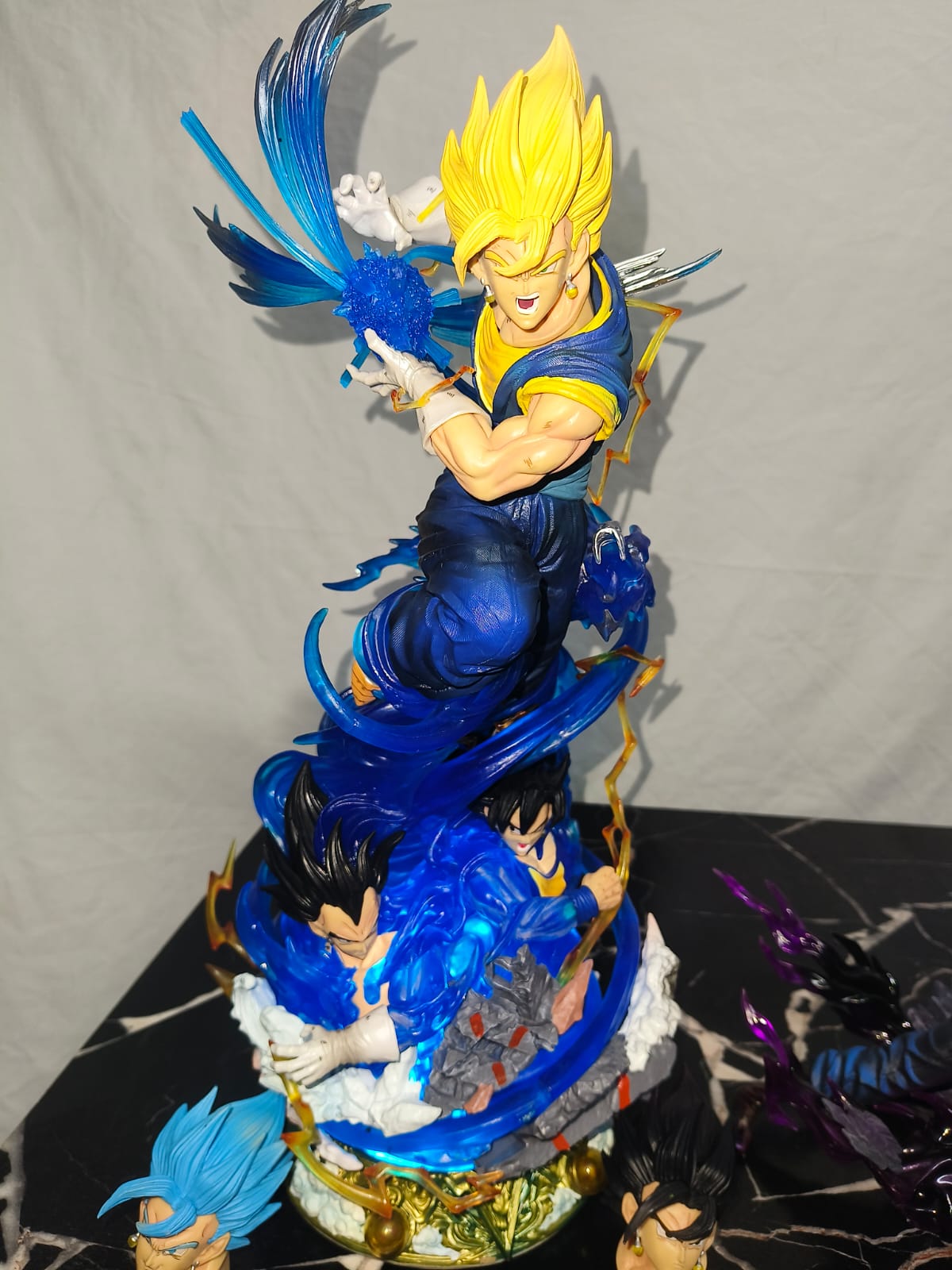 Dragon Ball Vegito Goku & Vegeta 46cm Action Figure – 3 Replaceable Heads with LED Light Effect