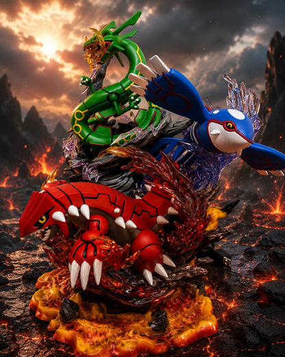 Pokémon Groudon, Kyogre & Rayquaza Figure Set – 35cm Premium PVC Collectible Anime Statue