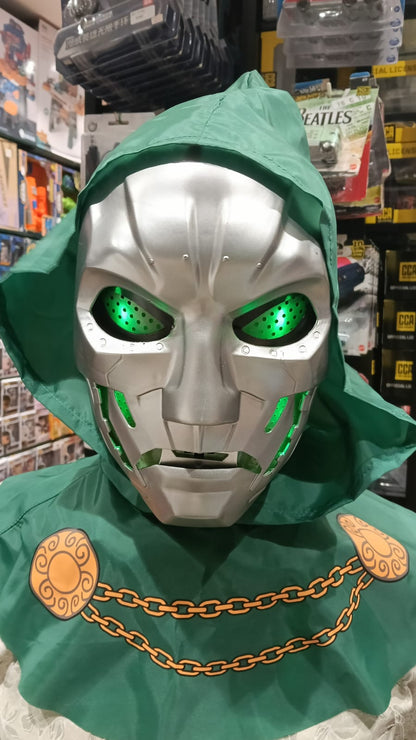 Doctor Doom LED Mask with Hood – Light Up Sound & Expression Changing Cosplay Mask