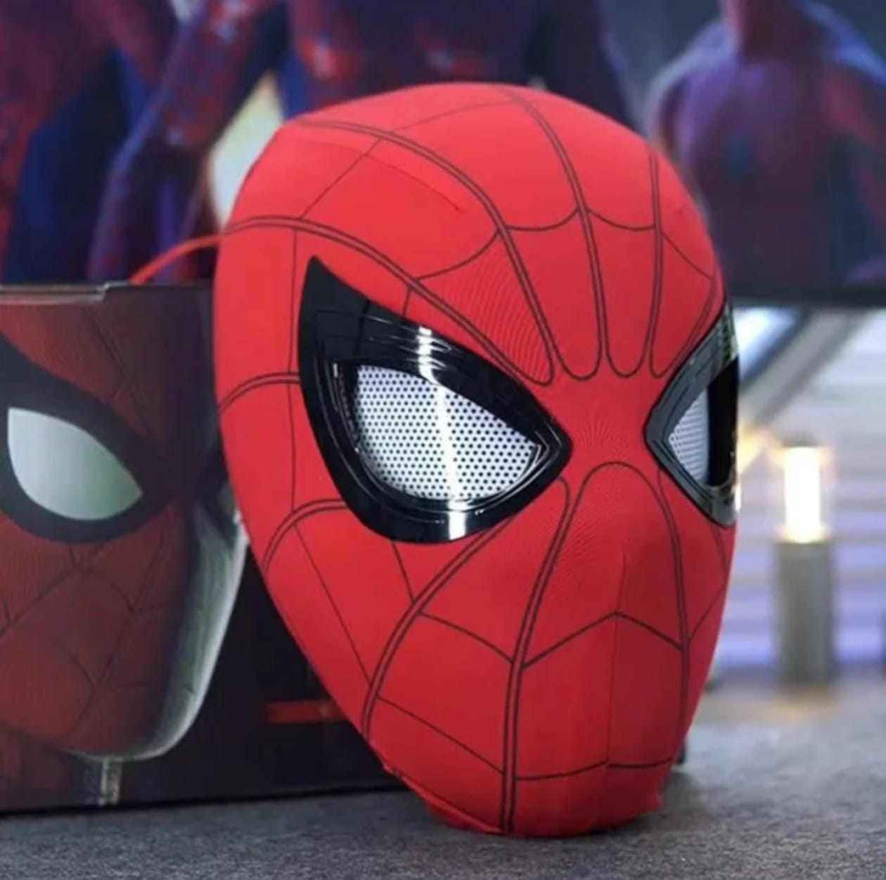 Premium Web Hero spider man Mask with Animated Eyes & Moving Jaw | Cosplay Collector Edition