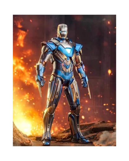 Iron Man MK30 Blue Steel Action Figure – Premium Limited Collector Edition | AnimeLegacy