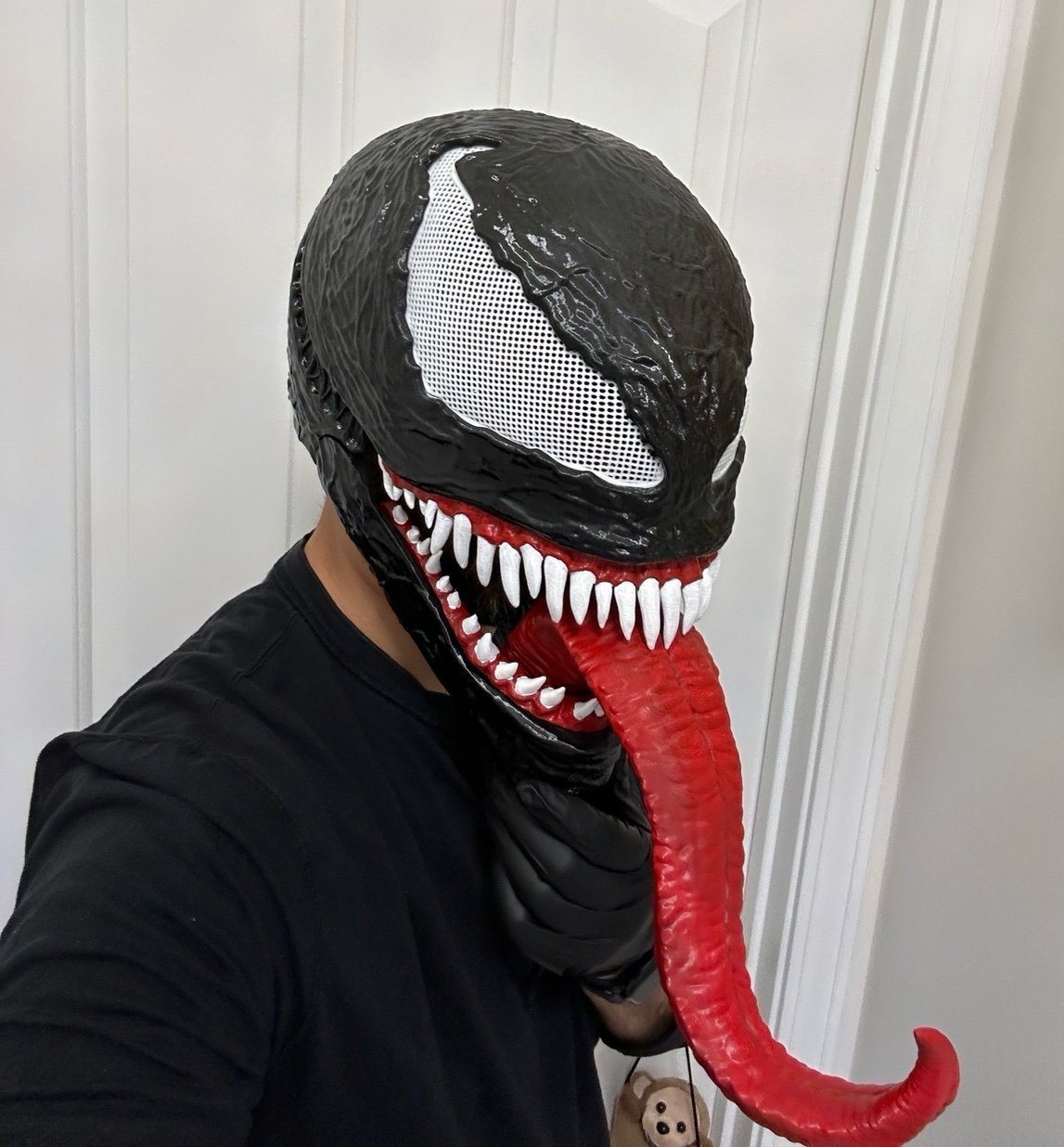 Venom Movie Inspired Mask – Wearable Cosplay Helmet with Extended Tongue (Limited Edition)