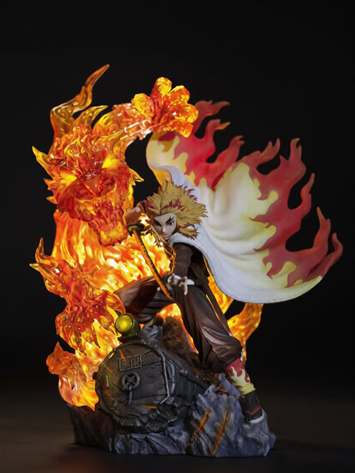 Rengoku Eternal Flame LED Diorama Statue | Demon Slayer Premium Collector Figure ✨